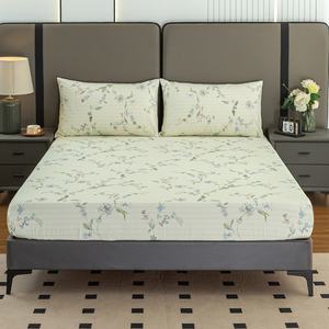 Sábana Ajustable Bordada de 400 Hilos, 95% Algodón Orgánico, 5% Fibra de Plata, para Todas las Estaciones, para Hogar, Hotel, Hospital - Product Image 3