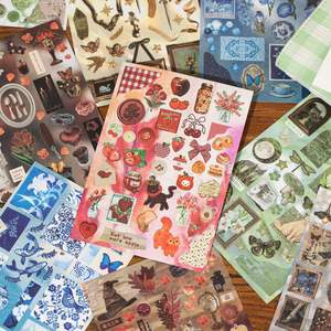 30 unids/pack libro de pegatinas Tidal Dream viento Nuclear cien Material manual teléfono móvil tarjeta trasera DIY decoración Collage - Product Image 4