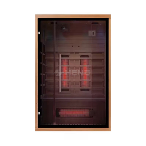 Sauna Seca Interior de Madera para 2 Personas con <span class=keywords><strong>Calefactor</strong></span> <span class=keywords><strong>Infrarrojo</strong></span> de Baja EMF 2026 - Product Image 2