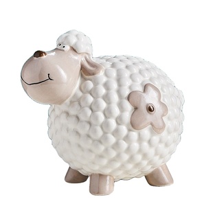 Tirelire en céramique en forme de mouton, jouet personnalisé en forme d'animal, boîte de rangement d'argent, coffre-fort, jouet <span class=keywords><strong>ATM</strong></span>, réservoir de rangement d'argent mignon - Product Image 2
