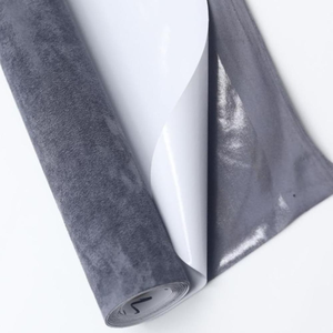 <span class=keywords><strong>Fourniture</strong></span> directe <span class=keywords><strong>d</strong></span>'usine 100% polyester microfibre doux Faux tissu sué<span class=keywords><strong>d</strong></span>é auto-adhésif <span class=keywords><strong>pour</strong></span> revêtement intérieur de voiture - Product Image 3