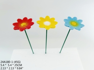Miniaturas de setas de cerámica esmaltada hechas a mano con base de madera decorativa para macetas y jardines, venta al por mayor - Product Image 2