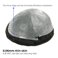Newtimes hommes postiches naturel Super mince peau cheveux indiens toupet avec unité Patch système remplacement armure perruques pour hommes