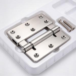 Charnière de porte à ressort en acier inoxydable, charnière à rebond à fermeture automatique, entrée et sortie bidirectionnelle, quincaillerie pour meubles - Product Image 4