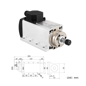 มอเตอร์แกนหมุน ER11 0.8KW 24000รอบต่อนาที BT30 220V สำหรับเครื่องกัด CNC - Product Image 3