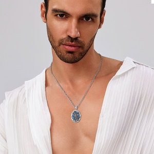 Merryshine - Colgante de Obsidiana con Madreperla de San Miguel Arcángel, Amuleto de Oración de Serenidad, Protección, Collar para Hombre - Product Image 6
