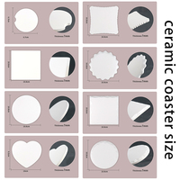 Sous-verres vierges en céramique de forme ronde et carrée, avec support en liège, pour sublimation, imprimables, pour presse à chaud, vente en gros usine