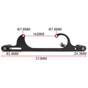 Auso-Racing Throttle Body Cable <b>Bracket</b> Aluminum Red For 4150 4160 Carburetor Retrofit Upgrade - Product Image 5