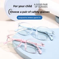 Lunettes ovales anti-lumière bleue pour enfants K8208 avec embouts de branches en silicone antidérapants, monture TR90, verres PC à bord complet