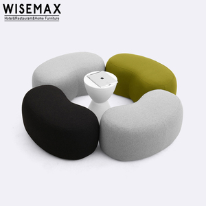 WISEMAX FURNITURE Pouf ottoman de sol combiné pour café et restaurant, meuble de salon, repose-pieds pour chaussures, pouf sac de rangement - Product Image 1