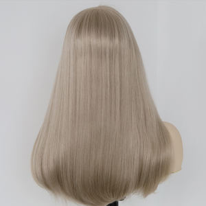 Perruques Lace Top EMEDA perruque juive vierge européenne Remy cheveux humains blond cendré perruques casher - Product Image 1