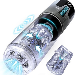 Masturbatoren Mannen Seksproduct Vibrator 9 Frequentie Roterende Stotende Aircraft Cup Zuigende Volledig Waterdichte Masturbator - Product Image 5