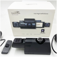 Caméra DVR de voiture, enregistreur de boîte noire, moniteur interne, gadget, 3 canaux, écran IPS 3,0 pouces, caméra embarquée de voiture, vision nocturne 1080P, enregistreur vidéo WiFi