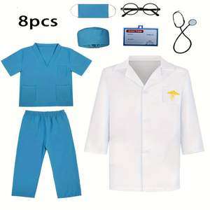 Juego <span class=keywords><strong>de</strong></span> niños para niños pequeños, traje quirúrgico <span class=keywords><strong>de</strong></span> médico, uniforme, conjunto <span class=keywords><strong>de</strong></span> disfraz <span class=keywords><strong>de</strong></span> Cosplay para niños y niñas, disfraz <span class=keywords><strong>de</strong></span> Halloween - Product Image 5