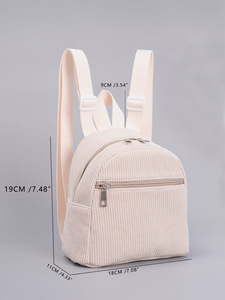 2026 Embroidery Logo Girls Women <strong>Backpack</strong> Pink Color Cute Small Mini Corduroy <strong>Backpacks</strong> Mini <strong>Backpack</strong> for Girl - Product Image 2