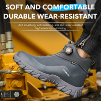 Bottes de travail sportives mi-montantes OEM, légères, respirantes, avec embout de sécurité anti-choc en acier, en daim et toile, pour l'hiver, style jogger