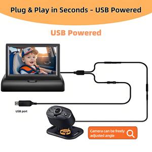 Thiết kế mới cho xem bé giám sát thời gian thực giám sát 4.3 inch Xe bé màn hình và Camera Kit - Product Image 5