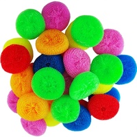 GRAND FLOURISH 30 pièces 8g PP Tampons à récurer en nylon coloré, tampons à récurer en poly-maille, tampons à récurer non abrasifs