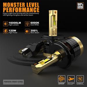 Sunshiny-Bombilla LED de luz para coche, superbrillante, 20000lm, 200W, H4, faros delanteros LED, H4, para furgonetas universales - Product Image 2