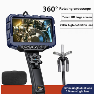 Caméra d'inspection <span class=keywords><strong>endoscopique</strong></span> <span class=keywords><strong>pour</strong></span> tuyaux automobiles avec écran 7 pouces, rotation à 360 degrés, tube rotatif, 3,9 mm, haute qualité, <span class=keywords><strong>pour</strong></span> voitures, IP67 - Product Image 1