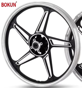 Rines de Motocicleta <span class=keywords><strong>BOKUN</strong></span> Serie 1.6/1.85x18 Pulgadas, Doble Llanta de Cinco Radios, Súper Duraderos, Aleación de Aluminio Forjado - Product Image 1