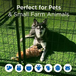 Untuk ALEKO kandang hewan peliharaan perjalanan portabel pena bermain anjing besi galvanis hitam dalam ruangan luar ruangan 5 'x 5' x 4 'kandang besar untuk - Product Image 3