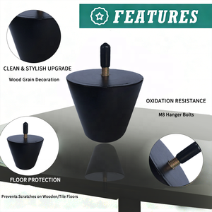 <span class=keywords><strong>Pieds</strong></span> <span class=keywords><strong>de</strong></span> Meuble Modernes en Bois Massif Noir <span class=keywords><strong>de</strong></span> 2 Pouces – Lot <span class=keywords><strong>de</strong></span> <span class=keywords><strong>4</strong></span> pour <span class=keywords><strong>Chaises</strong></span>, Commodes, Ottomanes, Armoires – Installation Facile par Visser - Product Image 3