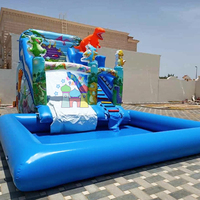 Maison gonflable gonflable de saut géant pour enfants, château de saut gonflable à double voie avec piscine