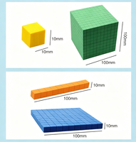 Blocs de base décimales personnalisables en EVA souple de 1 cm, imprimés et lavables, pour l'apprentissage de la valeur des chiffres