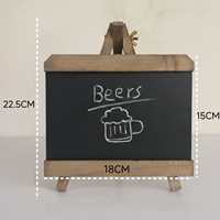 Tableau en bois de table avec support trépied en bois, mini tableau de menu en bois pour café, bar, boulangerie, signalisation promotionnelle alimentaire