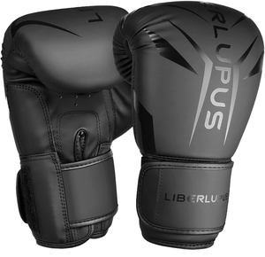 Gants de boxe en plastique imperméables personnalisés 12/18 oz, respirants, fermeture auto-agrippante pour adultes, entraînement Sanda, Kick Boxing - Product Image 1