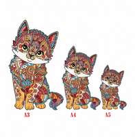 Meilleures ventes Puzzle en bois éducatif personnalisé exquis à motifs d'animaux Chaton pour les enfants de 2 à 4 ans