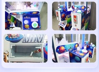 Machine à griffes pour jouets en peluche Mega Mini en métal et plastique 8-10 cm, à monnayeur, lecteur de billets et lecteur de cartes, version anglaise 110/220V