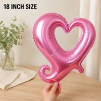 Ballons en aluminium brillant en forme de cœur de 18 pouces, durables, gonflables, pour la décoration de mariage, fête, Saint-Valentin, Noël