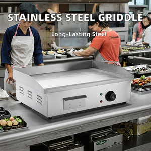Baosheng Commercial Restaurant Supplies Iron LPG Gas <b>Griddle</b> Machine Table Top Flat <b>Plate</b> Silver 2.7 Qt - Product Image 2