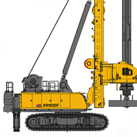 Foreuse rotative XR1600F, profondeur 50 m, diamètre 600-1600 mm, moteur à essence, pompe haute puissance, boîte de vitesses de haute précision, roulement