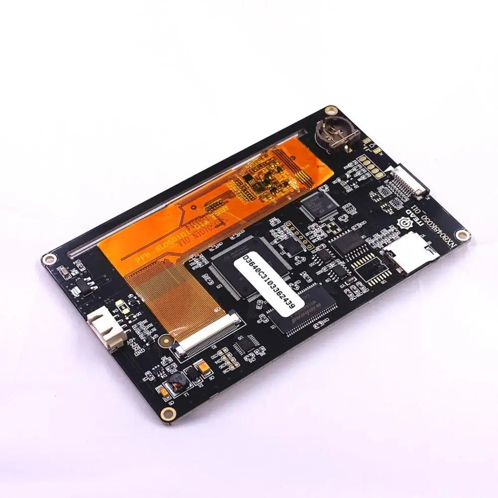 रास्पबेरी पाई किट के लिए NX8048K050 5.0" नेक्सियन उन्नत एचएमआई इंटेलिजेंट स्मार्ट यूएसएआरटी यूएआरटी सीरियल टच टीएफटी एलसीडी मॉड्यूल डिस्प्ले पैनल