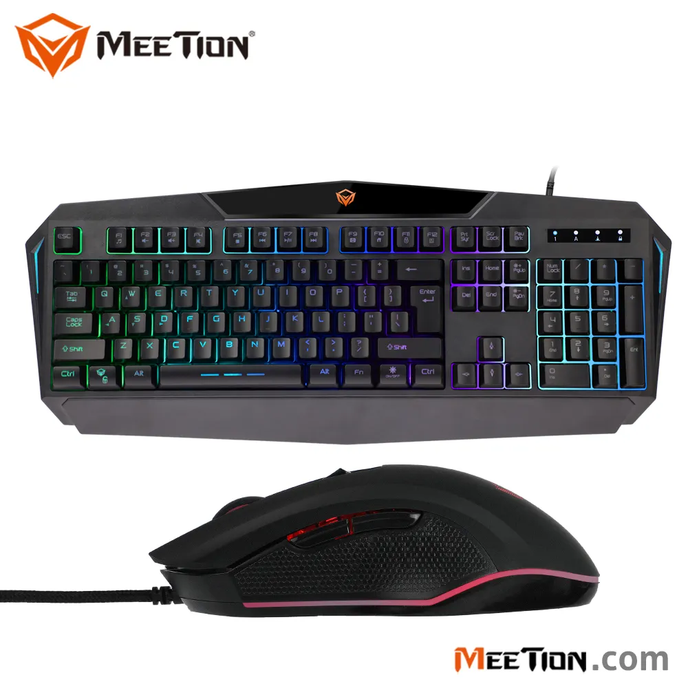 MEETION C510 High Performance Home Office Ergonomic Design Waterproof Gaming Keyboard Mouse Combo