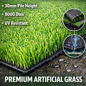 Césped Artificial Sintético de 20-50 mm, Varias Alturas, Alfombra de Césped Duradera para Jardín, Decoración de Interiores y Exteriores - Product Image 3