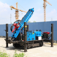 Machine de forage de puits profonds sur roues robuste, profondeur 300 m, système de forage mobile neuf