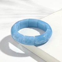 Bracelet élastique bohème simple pour femme avec perles en résine, accessoire de vacances géométrique en acrylique, bracelet perlé, cadeau tendance
