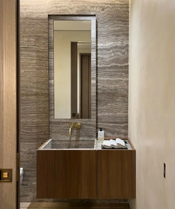 Argento e grigio travertino <span class=keywords><strong>pietra</strong></span> di marmo <span class=keywords><strong>naturale</strong></span> travertino <span class=keywords><strong>pietra</strong></span> lastra di <span class=keywords><strong>pietra</strong></span> per parete sala rivestimento isola controsoffit decorazione - Product Image 5