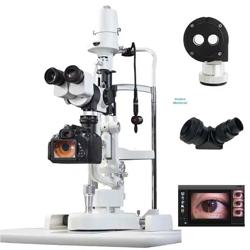 4K ophthalmic microscope and slit lamp beam splitter adaptor
