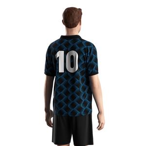 Camiseta de Fútbol Versátil con Cuello Polo de un Solo Botón, Paneles de Malla de Secado Rápido y Ranuras de Diseño Personalizado para Equipamiento de Aficionados en Noches de Partido - Product Image 4