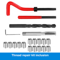 Kit de réparation de filetages dénudés en acier inoxydable 88 pièces, métrique M6 M8 M10, installation manuelle, étui rigide OEM
