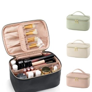Waterproof Fashion PU Handheld Zipper Makeup <strong>Bag</strong> Women Medium Capacity <strong>Cosmetic</strong> Storage Organizer Travel Daily Use for - Product Image 3