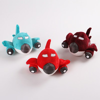 Jouet en peluche pour enfants : Camionnette vintage et avion de dessin animé, ensemble de poupées en peluche voiture et avion