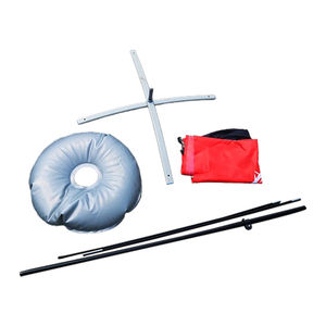 ธงโฆษณาแบบปรับแต่งได้ ขนาด 7.5 ฟุต 13 ฟุต สำหรับตกแต่งภายนอกอาคาร ร้านตัดผม ร้านบาร์เบอร์ สไตล์เรโทร รูปทรงขนนก พร้อมโลโก้ - Product Image 2