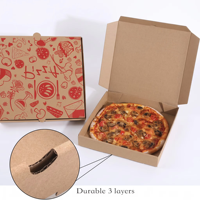 Boîte à pizza en carton ondulé pour le transport de repas à emporter, pâtisseries, en-cas, aliments, boîtes à pizza personnalisées, fabricant de boîtes à pizza