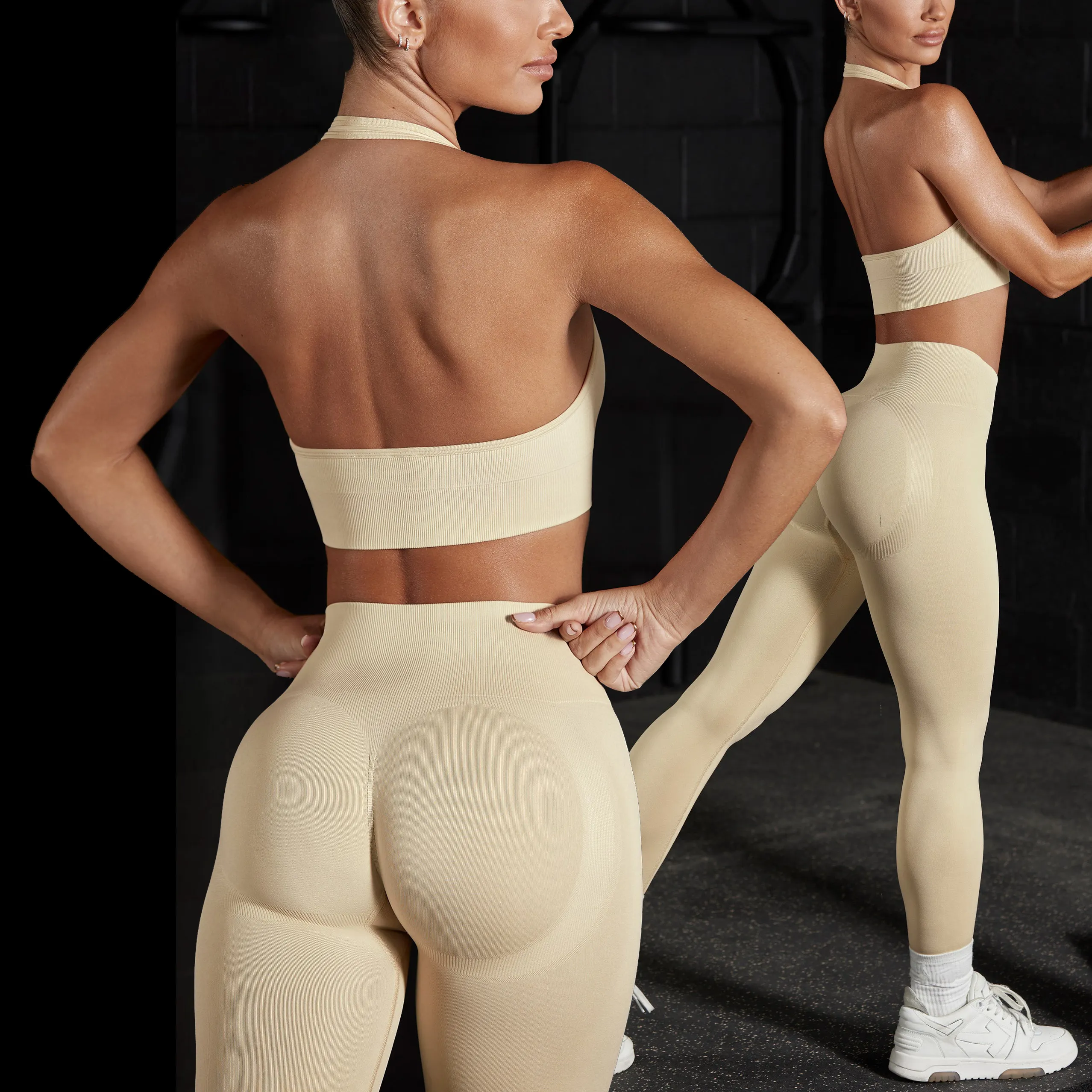High Quality Fitness Activewear High Waist Sportswear Gym Seamless Workout Clothing 2 Piece Yoga Wear Set For Women